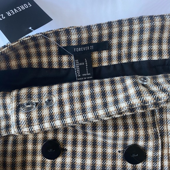 SOLD Plaid Skirt 29” w buttons - Picture 2 of 3